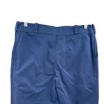 Tory Burch Maddie Cropped Flare Trouser Pants Gold Button Navy Blue Size US 12 Photo 5