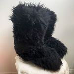 UGG  Australia Tall Black Fluff Mama Boots 7 Shaggy Momma Wool‎ Fluffy Rare Y2K Photo 7