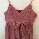 Alexandra Bartlett Gingham Cotton Midi Dress​ Red Size 2 Photo 1