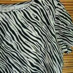 Diane Gilman  S Silk Zebra Silver Sequined Mini Dress Photo 2