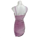Lucy in the Sky  Velvet Velour Purple Sleeveless Twist Mini Bodycon Dress Size S Photo 1