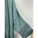POL Long Time Coming Teal Shirt Teal V-neck Oversized Tunic Women's Small Photo 4