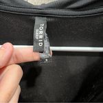 Torrid Velour Hooded Long Sleeve Mini Lounge Gown Deep Black 0 FLAW Photo 2