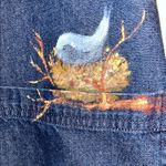 Vintage Denim Christmas Hand Painted Dress Size M Photo 3