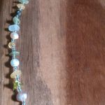 Freshwater Pearl and Multi Gemstone Stainless Steel Necklace Photo 7