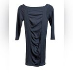 Free People Intimately Sexy Black BodyCon Ruched Swiss Dot Sheath Dress Sz M / L Photo 1