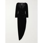 Norma Kamali  Sexy Sweetheart Side Drape Velvet Gown NWT Women’s Size Medium Photo 2