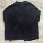 barney's new york Barneys Cotton Cashmere Black Knit Short Sleeve Shrug Cardigan Sweater - Medium Photo 5