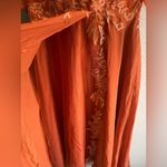 NWOT Wedding Elegant Rust Orange Evening Gown Size 15 Photo 3