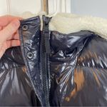 SAM. S13 Black Jane Sherpa Trim Hooded Down Puffer Coat Size M Photo 3