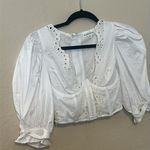 For Love & Lemons   Serena Crop Top in Creamy White Size XXS Photo 5