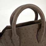 Diane Von Furstenberg NWT  Embossed Ostrich Mushroom Satchel Stella mini‎ Bag Photo 2