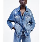 Zara  Ripped Jean Jacket  Photo 2