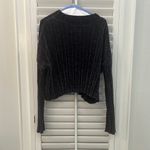 Wild Flower Cropped Ribbed Crew Neck Sweater Photo 3