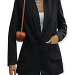 SheIn SZ S lapel neck black single button blazer Photo 0