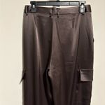 Babaton  Chocolate Satin Skirt Photo 4