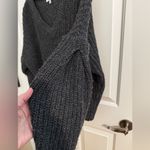 Madewell Pleat Sleeve Wool Silk Blend Pullover Sweater Gray Size M Photo 2