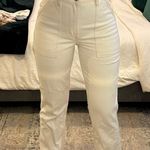 Abercrombie & Fitch 90s Straight Ultra High Rise White Cargo Pants Photo 0