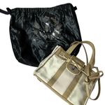 MY FLAT IN LONDON Handbag Ashby Satchel Beige Leather Fabric Dust Bag NEW NWT Tan Photo 2