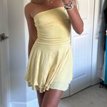 Amazon Strapless Yellow Mini Dress Photo 0