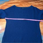 St. John  Wool Boucle Textured Sweater Navy Blue medium Photo 7