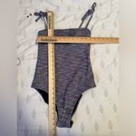 Aerie  Blue Space Dye Pique One Piece Cheeky Swimsuit size small‎ Photo 4