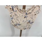 ASTR the Label Tie Sleeve Crop Top Periwinkle Floral Womens Size XS Coquette Photo 5