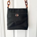 Silver Blue USA Black Nylon Shoulder Bag Tortoise Chainlink Strap Vintage Y2K Photo 5