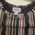 LuLaRoe Gigi Shirt Black Gold Elegant Major Unicorn Medium Striped Photo 2