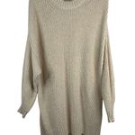 American Eagle Size M Sweater Chunky Knit Round Neck Beige Long Sleeve Women’s Photo 0