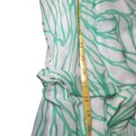 R & K Green White Floral Maxi Dress Size 4 Tropical Flowy Vacation Easter Party Photo 11