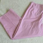 IZOD NWT Vintage Pink Gingham Stretch Capris - Sz 6 Photo 6