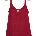 J.Jill Cute Small Knit Red Cotton Tank Top Boho Summer Americana Photo 0