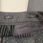 Loft  Corpcore Marisa Skinny Fit Pindot Print Dress Pants Women’s 8 Gray/White Photo 2