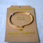 Simply Southern NWT  "Your One In A Melon" Statement Gold Tone 5" Bangle Bracelet Photo 0