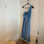 Abercrombie & Fitch  Giselle pleated one shoulder midi dress in blue Photo 1