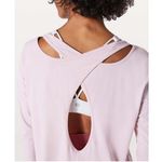 Lululemon  Back Into It Long Sleeve Cutout Back Pink Tee Size 10 Photo 1