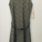 Sharagano NWT   NOIR maxi dress black Belted sz 4. Photo 2