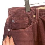 AG Adriano Goldschmied Maroon Slim Straight Stevie Suede Pants Women Sz 31R Photo 4