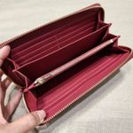 Coach Long Zip Around Wallet In Signature Canvas With Ornament Print Photo 6