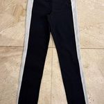 Athleta  size 4 black and white interstellar tight side zipper no flaws Photo 0