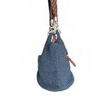 The Sak  Blue Crochet Women's Handbag with Braided Handle Photo 2