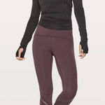 Lululemon  Motionful 7/8 Tight 25” Black Cherry plum purple zip pocket mesh Photo 0