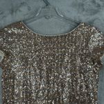 White House | Black Market White House Black‎ Market Dress Womens M Gold Sequin Sparkle Holiday Party Photo 4
