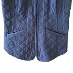 Van Heusen  Navy Quilted Cozy Sleeveless Vest Full Zip Polyester SZ SP Photo 3