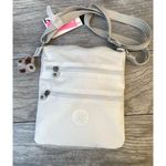 Kipling Cream Nylon Crossbody Bag with Monkey Charm – Adjustable Strap Photo 2