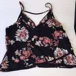 Charlotte Russe  black floral tank with fun trim Photo 1