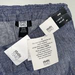Studio 1940 NWT Size 26/28W Blue Chambray Linen Blend Pull-On Cropped Pants Photo 2