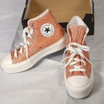 Converse CTAS loft hi healing clay/light gold platform sneakers size 7 Photo 1