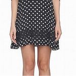 CeCe NWT  X Nordstrom Crochet Lace Off The Shoulder Dress Polka Dot Lace Trim Photo 3